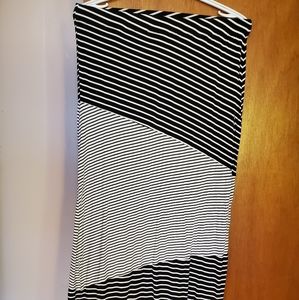 Tribal Abstract Print Maxi Skirt, Medium